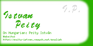istvan peity business card